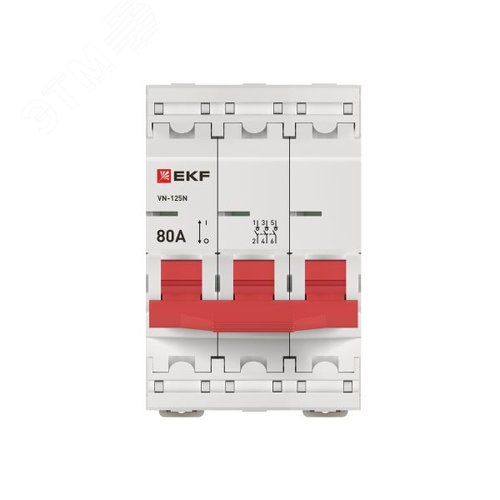 Выключатель нагрузки (ВН) трехполюсный 3P 80А ВН-125N S1253080 PROXIMA EKF