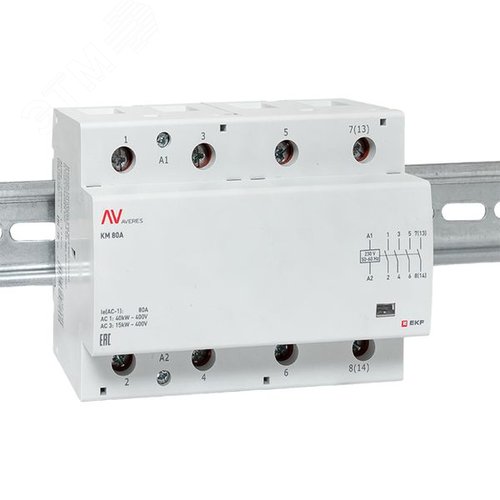 Контактор модульный КМ 80А 4NO 230VAC (6 мод.) AVERES