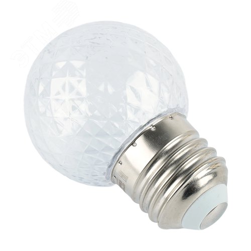 Лампа светодиодная LED 1вт Е27 6400К прозрачный шар