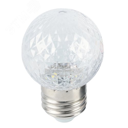 Лампа светодиодная LED 1вт Е27 6400К прозрачный шар