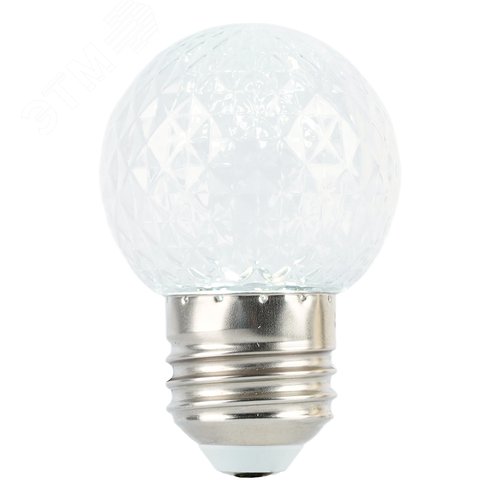 Лампа светодиодная LED 1вт Е27 6400К прозрачный шар