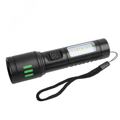 Фонарь светодиодный аккумуляторный TYPE-C ZOOM алюминий