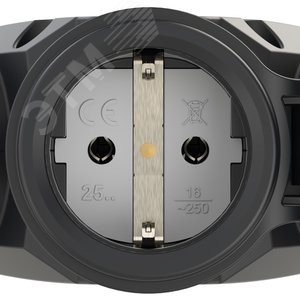 Тройник кабельный 16A/250V/2P+E/IP54 с резиновым корпусом PCE 253711-sr