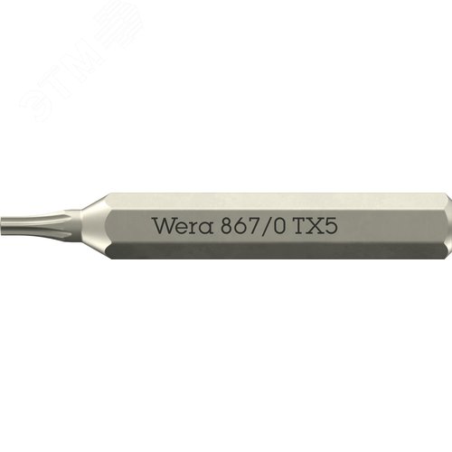 Бита TORX, TX 5 x 30 мм, хвостовик шестигранный 5/32'' C4.0 (4 мм), 867/0 Micro TORX
