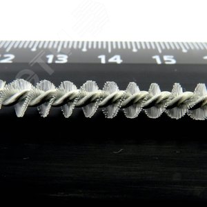 Щетка ерш Д5x100x300 с хв-м + кольцо, ворс нейлон 0,15 очистка котлов теплообменников дымоходов труб отверстий (14-152)