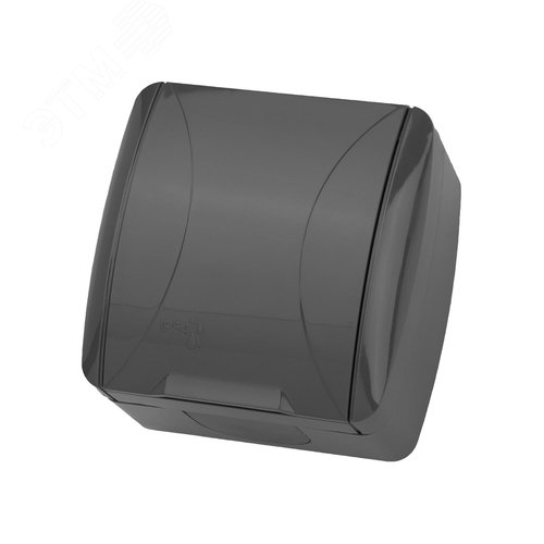 Розетка 2П+3 открытой установки IP54 16А с крышк йсерая Селигер TDM