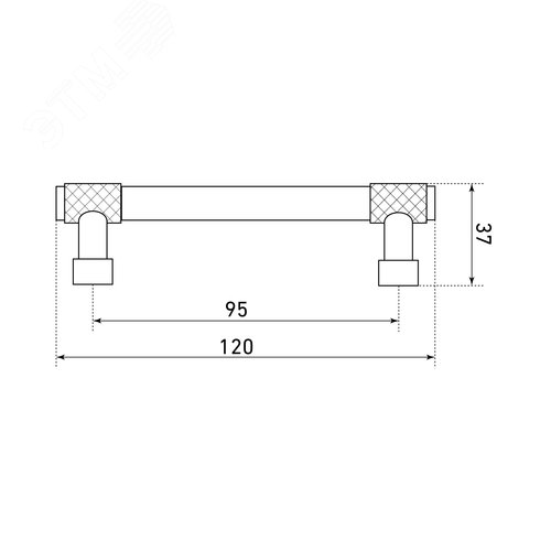 Ручка-скоба мебельная StahlBuro AP2307-96 2шт., W матовый белый хром