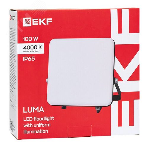 Прожектор светодиодный СДО-4005 100 Вт 4000К IP65 с равномерной засветкой LUMA