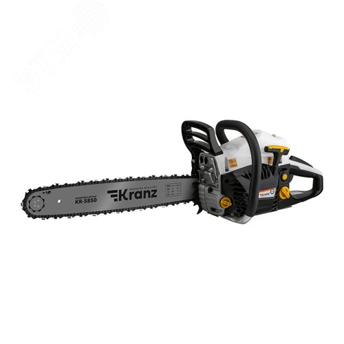 Пила цепная бензиновая KR-5850, шина 50см, 4,1 л.с, шаг 0,325, 76 звеньев