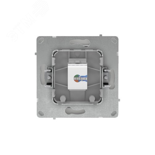 Компьютерная розетка RJ-45 без шторки, кат.5е одинарная, KANT, белая магнолия