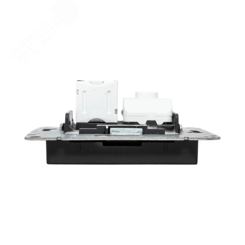 Механизм розетки TV+RJ45 (cat5), чёрный Эпика EKF