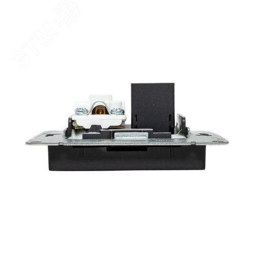 Механизм розетки TV+RJ45 (cat5), чёрный Эпика EKF