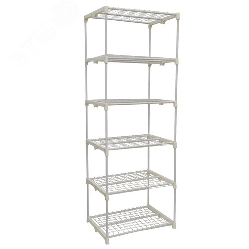 Парник-стеллаж для рассады UGH-R30 H190 WHITE/WHITE 5 полок, 70x50x190см. Металлическая труба в ПВХ, цвет белый. Тент из армированного полиэтилена 135г/м2, цвет сетки белый. TM ФитоЛето