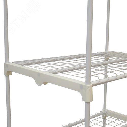 Парник-стеллаж для рассады UGH-R30 H190 WHITE/WHITE 5 полок, 70x50x190см. Металлическая труба в ПВХ, цвет белый. Тент из армированного полиэтилена 135г/м2, цвет сетки белый. TM ФитоЛето