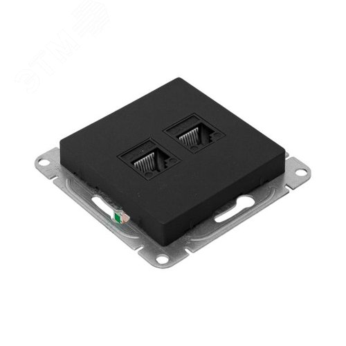 Эпика Механизм розетки RJ45 - 2шт (cat5) черный EKF