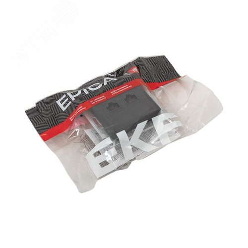 Эпика Механизм розетки RJ45 - 2шт (cat5) черный EKF