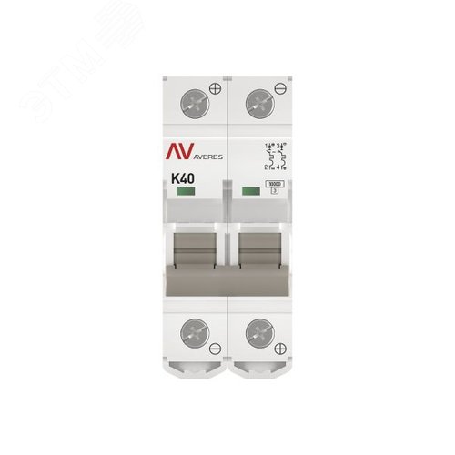 Выключатель автоматический AV-10 DC 2P 40A (K) 10kA AVERES