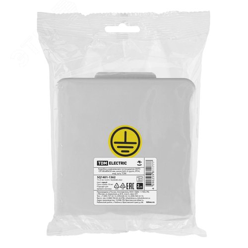 Коробка уравнивания потенциалов (КУП) ОП 80х80х50 мм шина 6х9 6 групп IP54 инд. штрихкод TDM