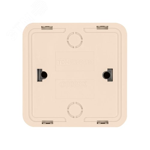 Розетка 2П+З открытой установки с з/ш IP20 16А, слоновая кость Ладога