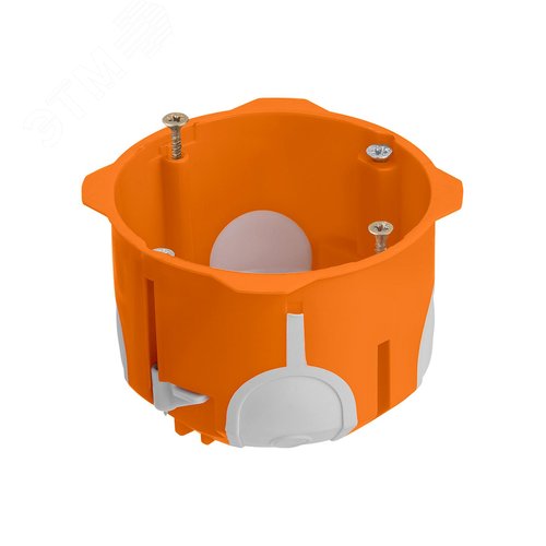 Установочная коробка СП D68х50 мм 2-х компон. саморезы пл. лапки оранж. IP30 (10 шт) TDM