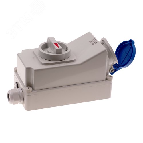 Розетка настенная с выключателем и механической блокировкой 32A/230V/1P+N+E/IP44