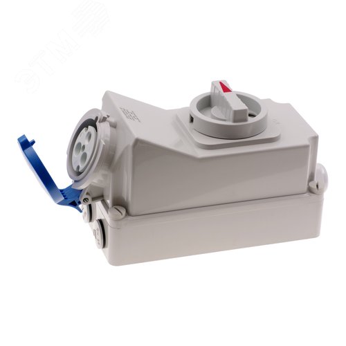 Розетка настенная с выключателем и механической блокировкой 32A/230V/1P+N+E/IP44