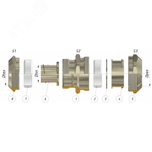 Муфта соединительная МТР-ЛР-Т32-МР35 IP67 ГОФРОМАТИК металлорукав-труба