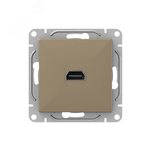 Механизм розетки HDMI шампань Эпика EKF