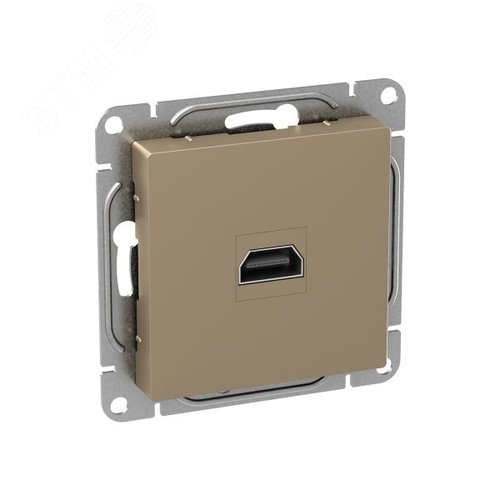 Механизм розетки HDMI шампань Эпика EKF