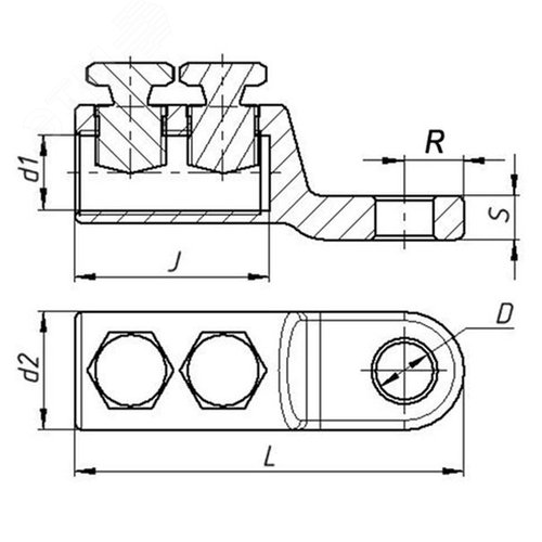 Наконечник болтовой 2НБ-3-002 (150-240) ЗЭТАРУС
