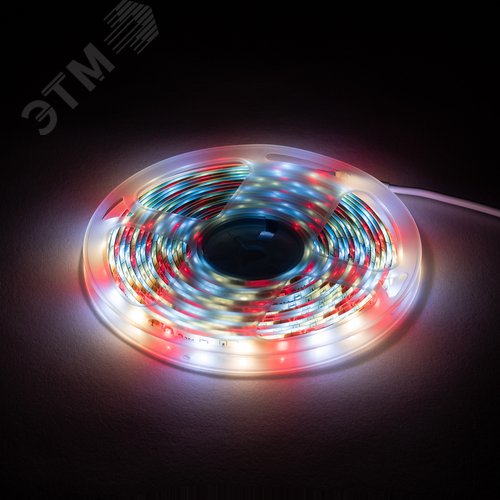 Лента светодиодная для растений полного спектра 5м IP65 с адаптером 12В FITO-Strip Light-Rа90-300LED-5m-12V-IP65