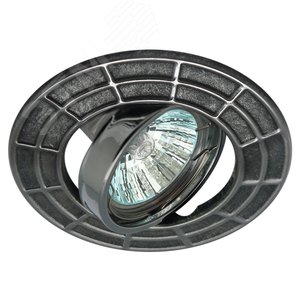 Светильник штампованный поворотный MR16,12V/220V, 50W сатин серебро/хром ST7A CH/SS