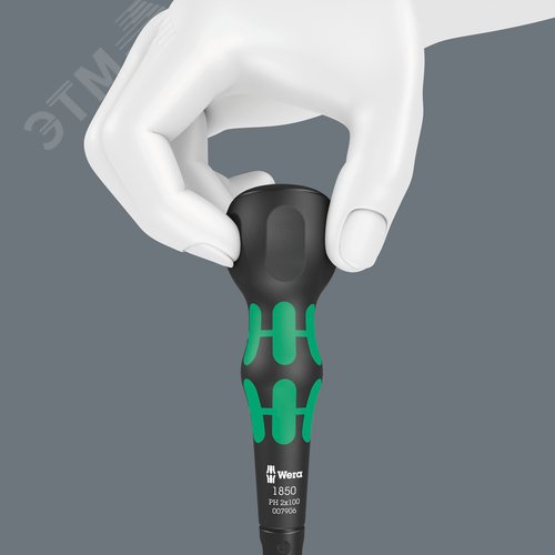 Отвёртка крестовая, PH 3 x 150 мм, шарообразная рукоятка, 1850 PH Kraftform Ball-Grip