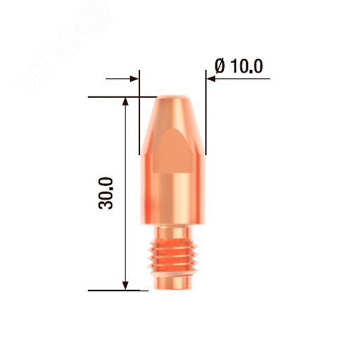 Контактный наконечник M8х30 мм ECU D=1.4 мм (10 шт.)