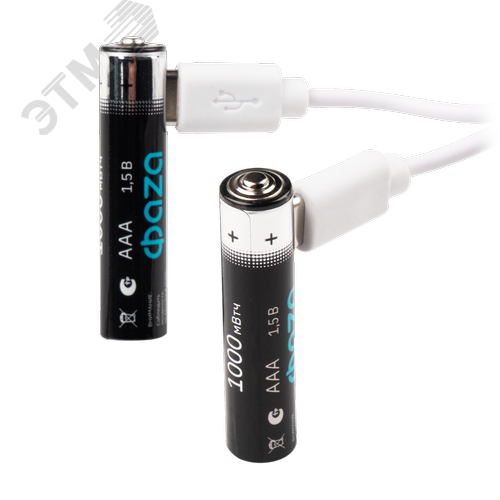 Аккумулятор литиевый с USB разъемом тип ААА 1000mWh-B2