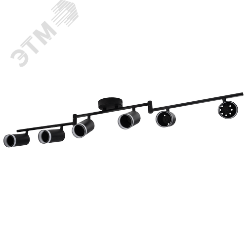 Светильник декоративный ДПО 0306 6xGU10 черный 230V IP20 JazzWay