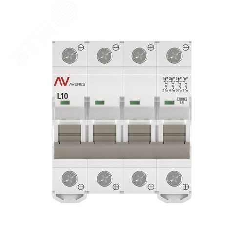 Выключатель автоматический AV-10 DC 4P 10A (L) 10kA EKF AVERES