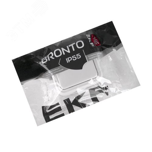 Розетка, одноместная, ОП, винтовые клеммы белый, Бронто EKF