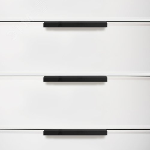 Ручка-профиль мебельная StahlBuro A306-96 2шт., BL матовый черный