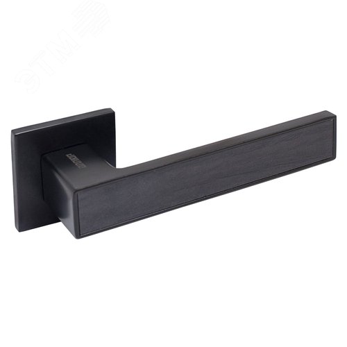 Комплект ручка и защелка АЛЛЮР АРТ ЛАНА BL/BL+L45-8 BL (86150/S45) матовый черный