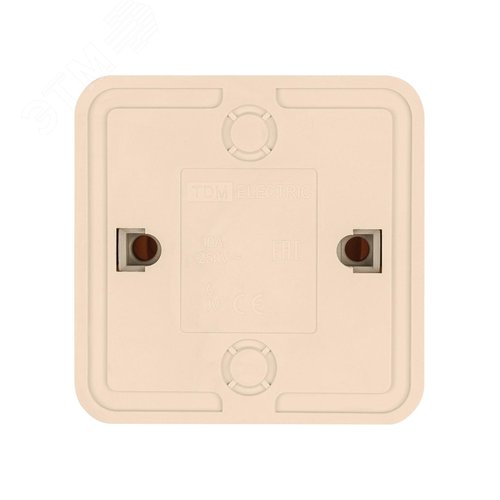 Розетка 2П открытой установки с з/ш IP20 10А, слоновая кость Ладога