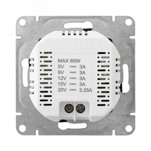Эпика Механизм розетки USB-С быстрая черный EKF