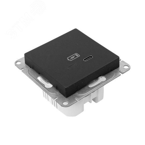 Эпика Механизм розетки USB-С быстрая черный EKF