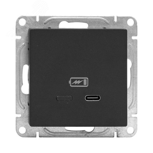 Эпика Механизм розетки USB-С быстрая черный EKF