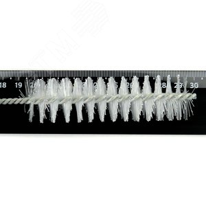 Щетка ерш Д25x100x300 с хв-м + кольцо, ворс нейлон 0,35 очистка котлов теплообменников дымоходов труб отверстий (14-172)
