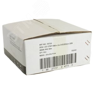 Лента светодиодная 6Вт/м 220В 3000К IP65 60LED/м SST20