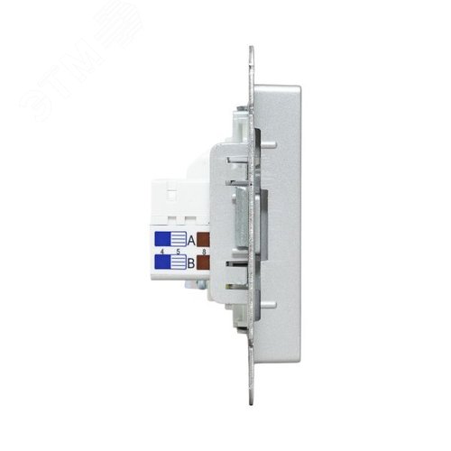 Механизм розетки TV+RJ45 (cat5) алюминий Эпика EKF