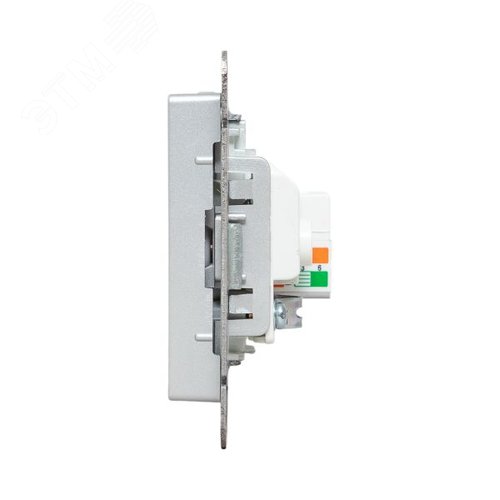 Механизм розетки TV+RJ45 (cat5) алюминий Эпика EKF
