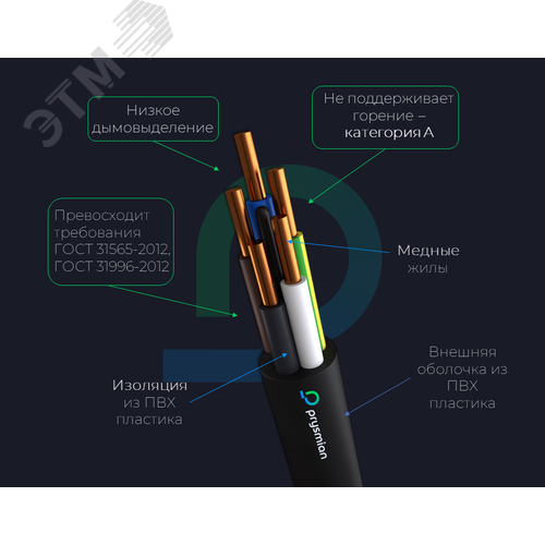 Кабель силовой ВВГнг(А)-LSLTx 4х10ок (N)-0,66 бар