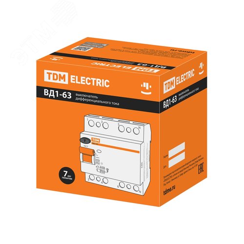 Устройство защитного отключения ВД1-63 четырехполюсный 80А 300мА